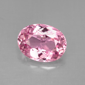 Turmalina rosa natural de 3,18 ct, corte óvalo, VS