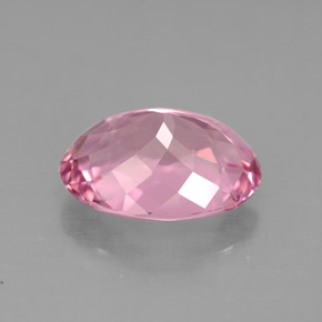 Turmalina rosa natural de 3,18 ct, corte óvalo, VS