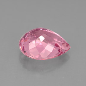 Turmalina rosa natural de 3,21 ct, en forma de pera, VVS-VS