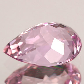Turmalina rosa natural de 1,85 ct, en forma de pera, IF
