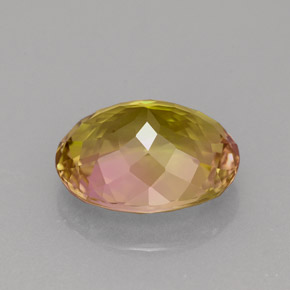 Turmalina multicolor natural de 3,67 ct, corte óvalo, VVS