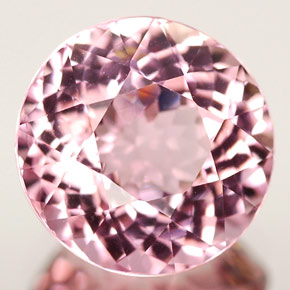 Turmalina rosa natural de 2,76 ct, corte redondo, VVS-VS
