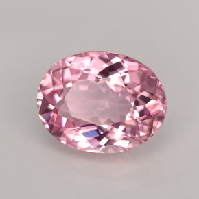 Turmalina rosa natural de 3,01 ct, corte óvalo, VVS-VS