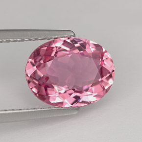 Turmalina rosa natural de 2,40 ct, corte óvalo, VVS
