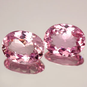 Gemas de turmalina rosa natural de  ct, corte óvalo, VVS-VS