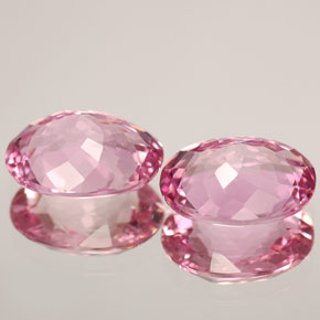 Gemas de turmalina rosa natural de  ct, corte óvalo, VVS-VS