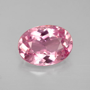 Turmalina rosa natural de 2,60 ct, corte óvalo, VVS-VS