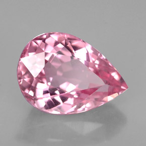 Turmalina rosa natural de 2,25 ct, en forma de pera, VS