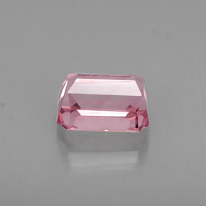 Turmalina rosa natural de 0,94 ct, corte esmeralda, VS-SI
