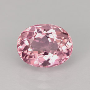 Turmalina rosa natural de 2,63 ct, corte óvalo, VVS