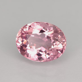 Turmalina rosa natural de 2,63 ct, corte óvalo, VVS