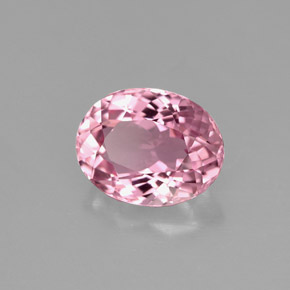 Turmalina rosa natural de 1,62 ct, corte óvalo, IF