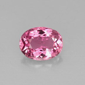 Turmalina rosa natural de 1,55 ct, corte óvalo, VS