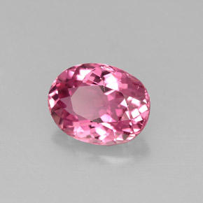 Turmalina rosa natural de 1,55 ct, corte óvalo, VS