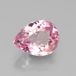 Turmalina rosa natural de 1,77 ct, en forma de pera, VVS-VS
