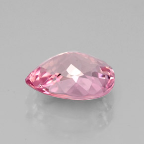 Turmalina rosa natural de 1,77 ct, en forma de pera, VVS-VS