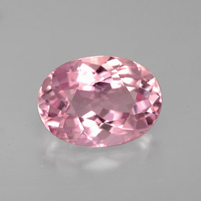 Turmalina rosa natural de 2,19 ct, corte óvalo, VVS
