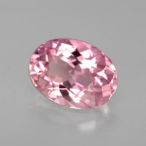 Turmalina rosa natural de 2,19 ct, corte óvalo, VVS