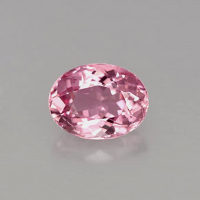 Turmalina rosa natural de 1,42 ct, corte óvalo, VVS