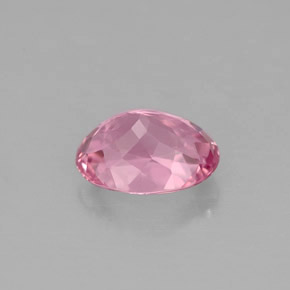 Turmalina rosa natural de 1,42 ct, corte óvalo, VVS