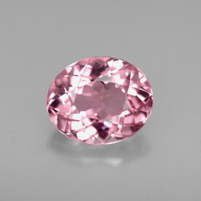 Turmalina rosa natural de 1,69 ct, corte óvalo, VVS