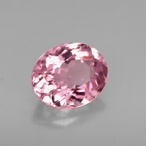 Turmalina rosa natural de 1,69 ct, corte óvalo, VVS