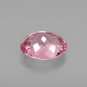 Turmalina rosa natural de 1,69 ct, corte óvalo, VVS