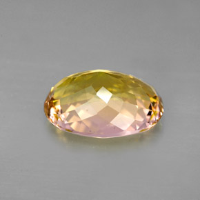 Turmalina multicolor natural de 3,94 ct, corte óvalo, VVS