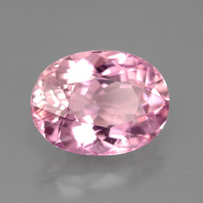Turmalina rosa natural de 3,95 ct, corte óvalo, SI