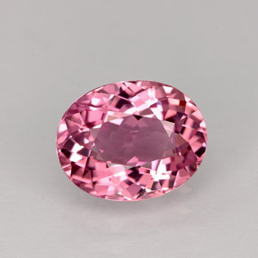 Turmalina rosa natural de 2,24 ct, corte óvalo, VVS