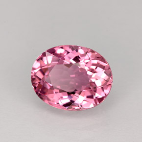 Turmalina rosa natural de 2,24 ct, corte óvalo, VVS