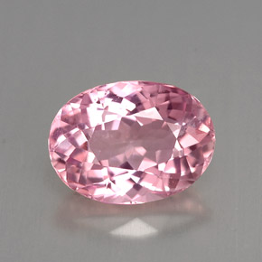 Turmalina rosa natural de 2,79 ct, corte óvalo, VS