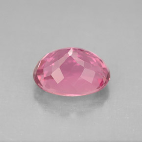Turmalina rosa natural de 3,41 ct, corte óvalo, VS