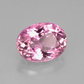 Turmalina rosa natural de 3,61 ct, corte óvalo, VVS-VS