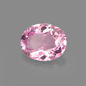 Turmalina rosa natural de 1,74 ct, corte óvalo, VVS-VS