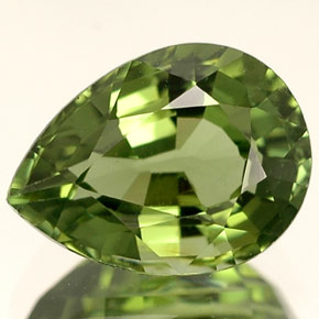 Turmalina verde natural de 1,35 ct, en forma de pera, VVS-VS