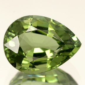 Turmalina verde natural de 1,35 ct, en forma de pera, VVS-VS