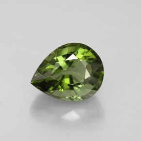 Turmalina verde natural de 1,85 ct, en forma de pera, VS