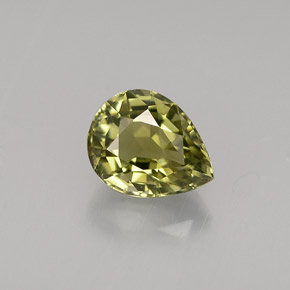 Turmalina verde natural de 1,21 ct, en forma de pera, VS