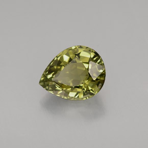 Turmalina verde natural de 1,21 ct, en forma de pera, VS