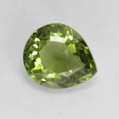 Turmalina verde natural de 1,19 ct, en forma de pera, VVS-VS