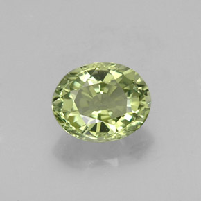 Turmalina verde natural de 1,18 ct, corte óvalo, VVS-VS
