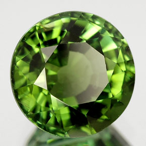 Turmalina verde natural de 2,52 ct, corte redondo, VVS-VS