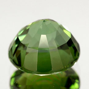 Turmalina verde natural de 2,52 ct, corte redondo, VVS-VS