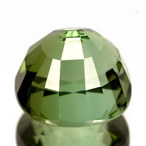 Turmalina verde natural de 2,98 ct, corte cojín, IF