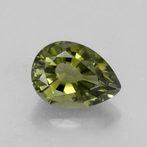 Turmalina verde natural de 1,97 ct, en forma de pera, VVS