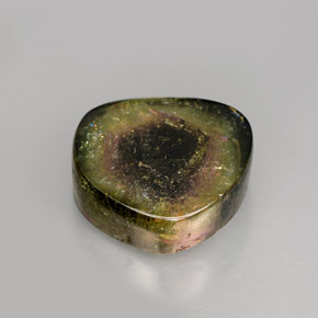 Turmalina multicolor natural de 9,19 ct, forma elegante, transparente