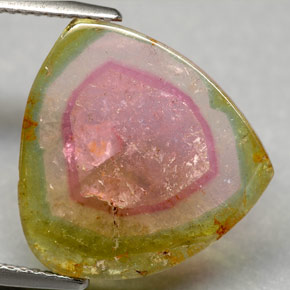 Turmalina multicolor natural de 7,50 ct, transparente, transparente / translúcido