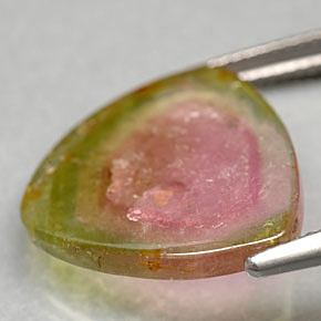 Turmalina multicolor natural de 7,50 ct, transparente, transparente / translúcido