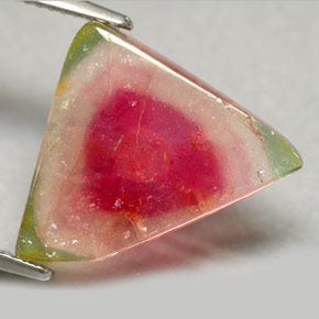 Turmalina multicolor natural de 7,20 ct, transparente, transparente / translúcido